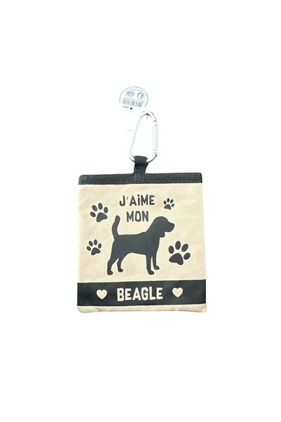 OEM Portofel de monede din material textil cu carabină – Model Beagle, închid...