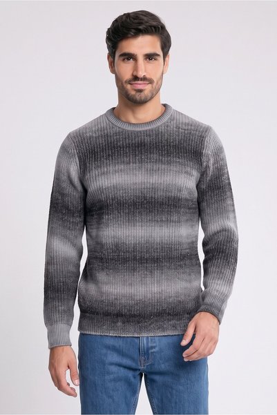 KENSINGTON Men Crew Neck Knitted Sweater, Multicolor