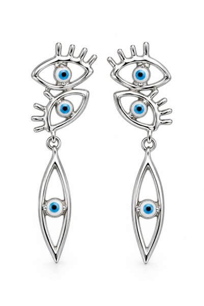 CHARMLUCKY DANGLE EYE EARRINGS