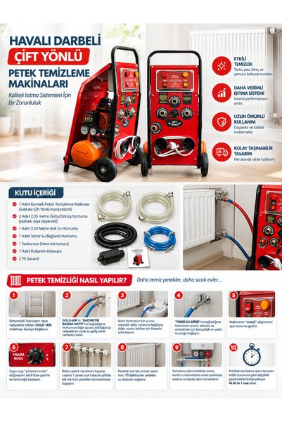 Dilek Gold-Air Havalı Darbeli Komperesörlü Petek Temizleme Makinası GOLD-AİR ...