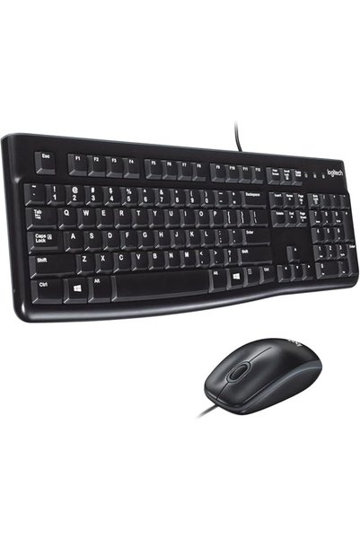logitech g1 لوحة مفاتيح وماوس سلكي من لوجيتك MK120 لنظام ويندوز، ماوس بصري سل...
