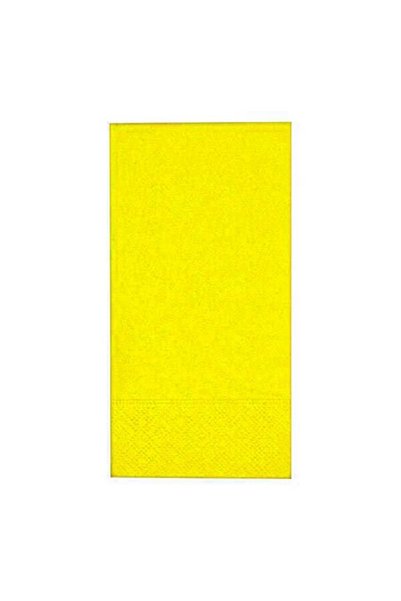 BenimMarifetlerim Plain-Patterned Waiter-Fold Yellow Paper Napkins, 33x33