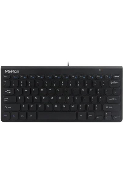 MeeTion K400 Mini Wired USB Keyboard (Black UAR Layout) | Ultra-Compact Space...