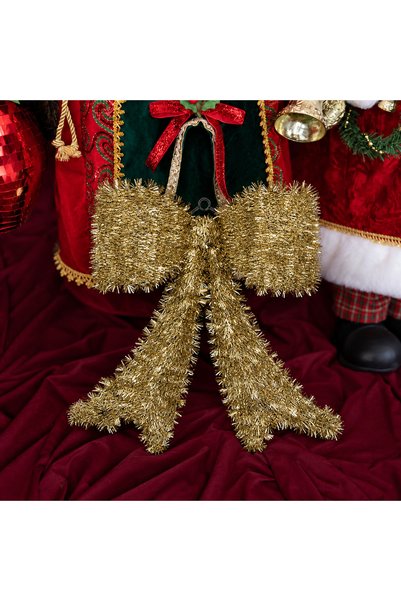 Dekorsende New Year's Decoration: Glittery Ribbon, Shiny Bow with Bow Detail,...