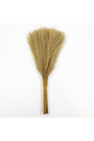 Choice 20pcs coffee 20PCS Artificial Faux Bulk Pampas Grass 55CM Boho Decor F...