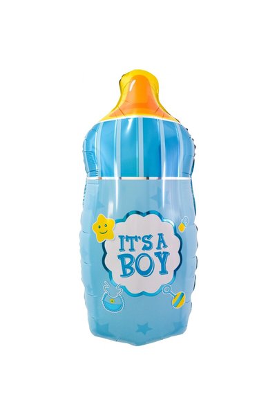 DAMUR Metallic Foil Balloon, Innovation, Mini Bottle Figurine, It's a Boy Mod...