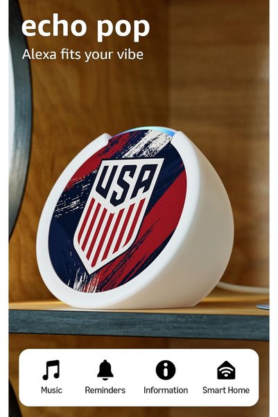 Amazon Echo Pop U.S. Soccer Echo Pop (newest model) | Officially Licensed Lim...