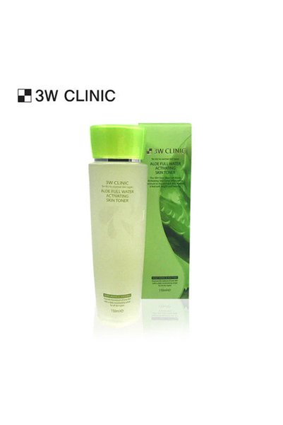 3W CLINIC تونر منشط للبشرة بخلاصة الألوفيرا ومرطب بالماء، 150 مل.