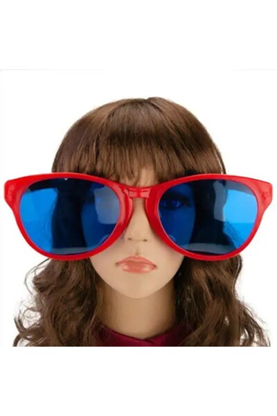 Generic Brand Ochelari Deghizare, Mărime Exagerata, din Plastic, 26 x 9 cm, Roșu