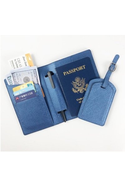 DAMUR Passport and Card Wallet, Innovation, 23x16 cm, 70g, PU Leather, Pen Ho...