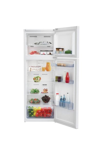 Beko Frigider cu doua uis RDNE350K40WN, 313 l, Clasa E, No Frost, NeoFrost Du...