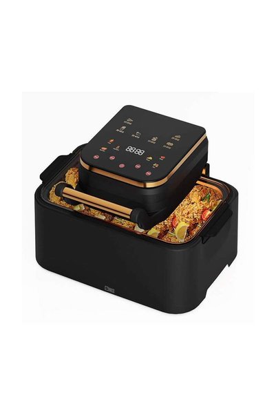 SIKS Friteuză cu aer cald, 2500 W, A+++, XXL, Capacitate 12L, Gătire rapidă l...