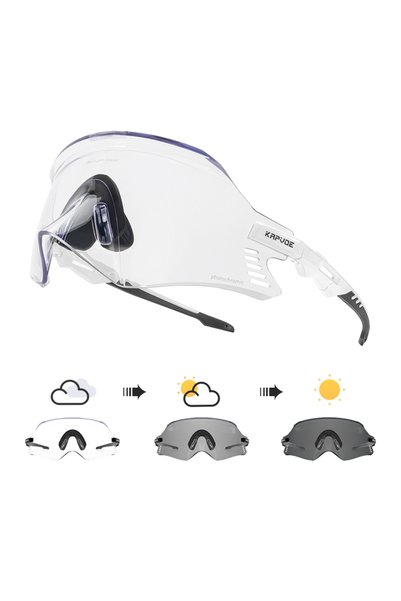 KAPVOE 1LENS Photochromic-11 Cycling Sunglasses Cycling Glasses UV400 MTB Bic...