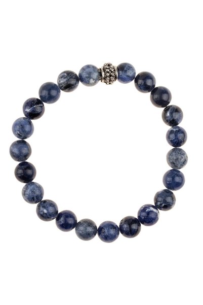 ALUULA Zawira Sodalite Natural Stone Bracelet (8mm Sphere Cut)
