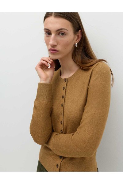 Marks & Spencer Cardigan scurt cu guler rotund din fir aerisit