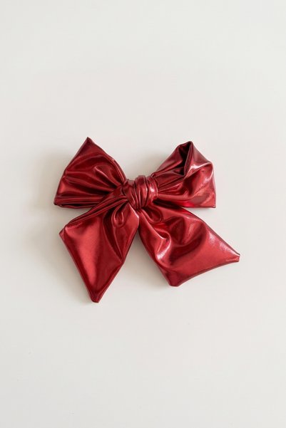 Le Mabelle Bright Red Bow Detail Hair Clip for Girls