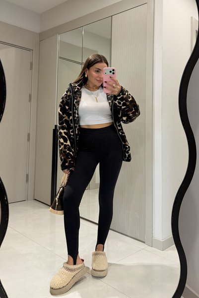 Gizem Ecemiş Piers Siyah Basic Füzo Tayt