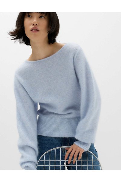 Marks & Spencer Pulover slim fit cu decolteu tip slash, din amestec de alpaca