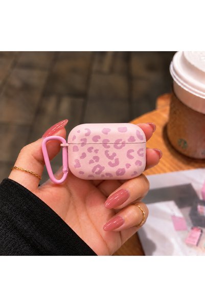 KVK PRİVACY AirPods Pro 3. Nesil Uyumlu Leopar Desenli Dokulu Kancalı Kulaklı...