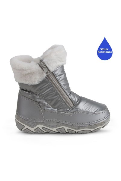 BUCKHEAD Ghete pentru copii Elisa cu blană și fermoar, model Argento Buck1180