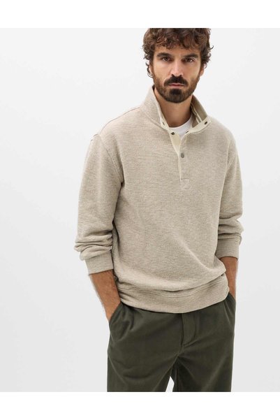 Marks & Spencer Pulover cu guler funie din bumbac pur