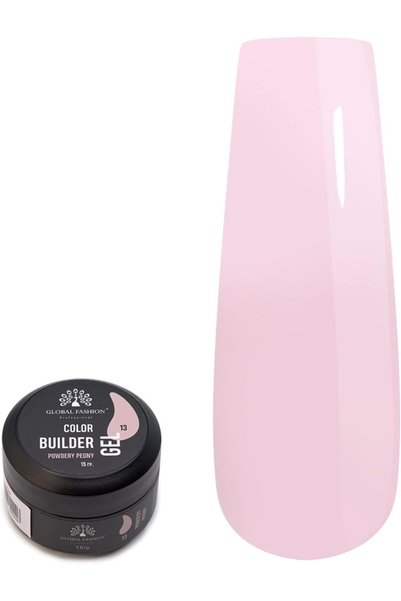 GLOBAL FASHION Professional Color Builder Gel for Nails 15g, 13 Powdery Peony...