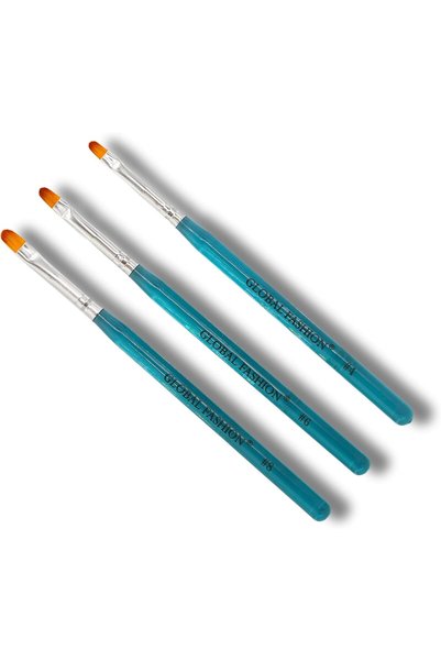 GLOBAL FASHION Professional Fine Bristle Nail Art Brush Set for Perfect Appli...