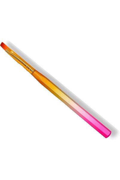 GLOBAL FASHION Professional Nail Art Gradient Pen with Flat Synthetic Brush -...