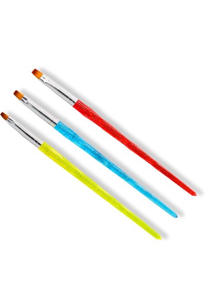 GLOBAL FASHION Professional Nail Art Brush Kit with Flat & Oval Brushes for A...