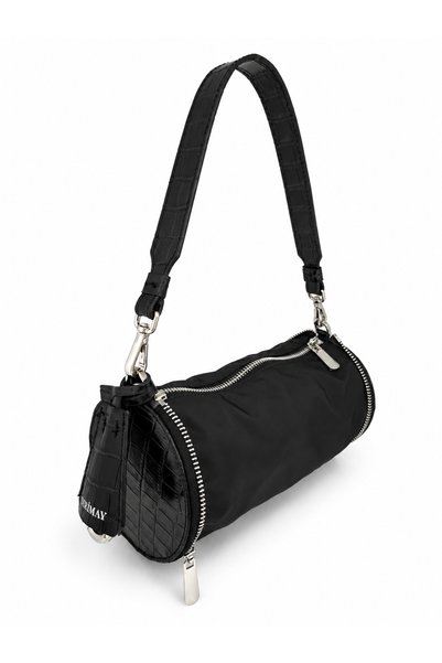 DERİMAY Women's Trend Minimal 100% Genuine Leather Baguette Bag, Comes with a...