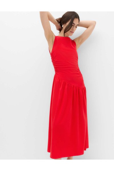 Marks & Spencer Rochie midi din jerseu, drapată, cu talie joasă