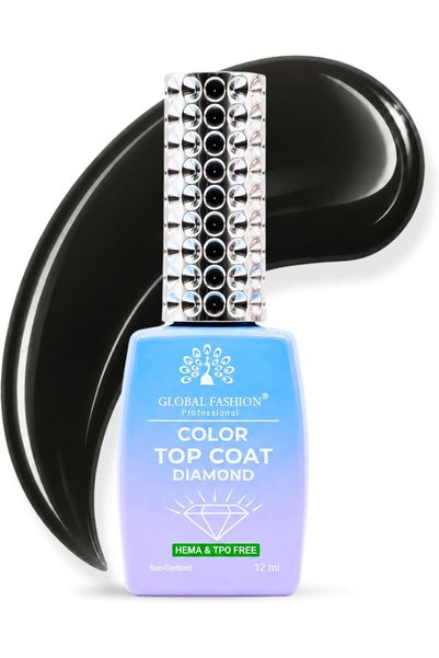 GLOBAL FASHION Professional Color Top Coat Diamond 12ml – HEMA & TPO Free No ...
