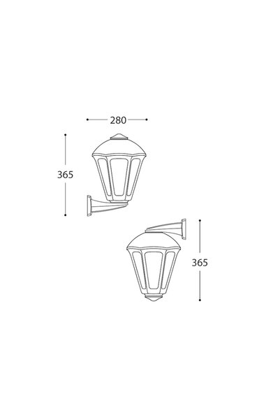 FUMAGALLİ Lighting fixture NARDO/SANDRO E27 60 W transparent grey IP55
