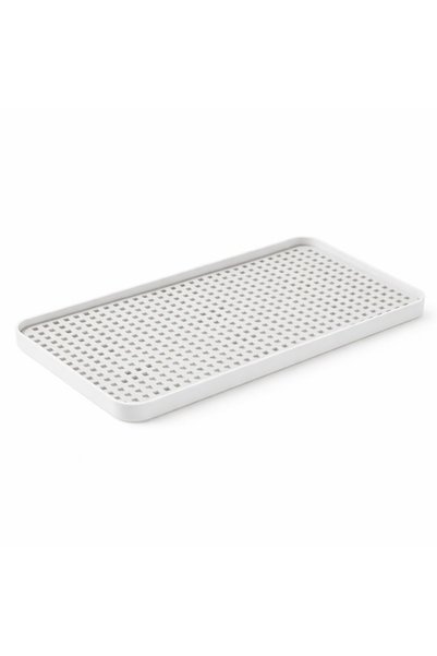 awwaline Suport pentru scurgere pahare/tacamuri, alb, plastic, 38 x 22.4 x 2....