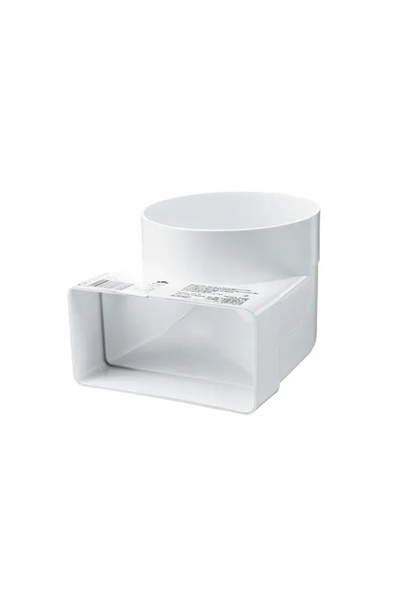 Ventika Conector colțar pentru conductă de aer KP60-80 60 x 204 x 97 mm alb