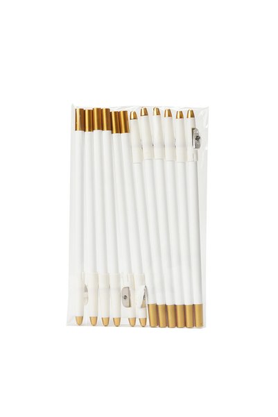 Choice 12pcs White Barber Beard Pencil Edge Hairline Trace Hair Shape Accesso...
