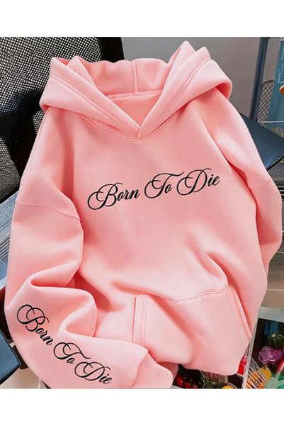 Generic Brand Суичър с качулка за възрастни с щамповано лого