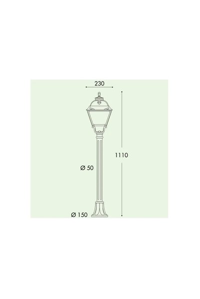 FUMAGALLİ Φωτιστικό εξωτερικού χώρου MIZAR/CEFA E27 60 W μαύρο διαφανές IP55
