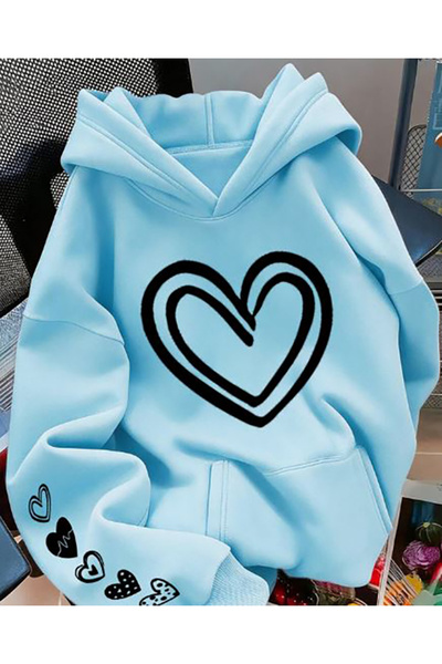 Generic Brand Logo Printed Hooded Adult Sweatshirt