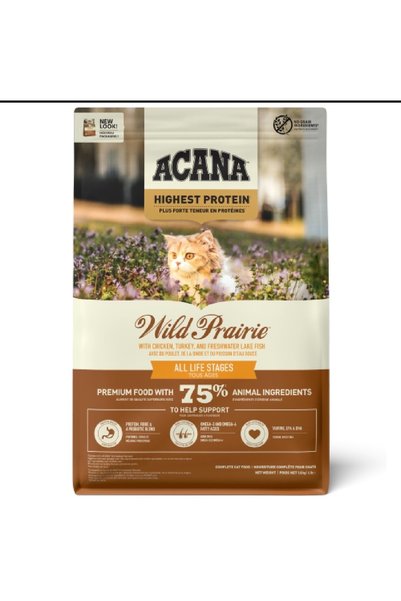 Acana أكانا طعام جاف وايلد برايري بالأسماك والبيض للقطط 1.8كغ