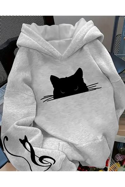 Generic Brand Суичър с качулка за възрастни с щамповано лого