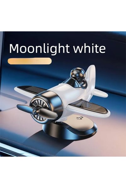 Choice white 1pc Solar Powered Rotating Airplane Car Dashboard Ornament 360° ...