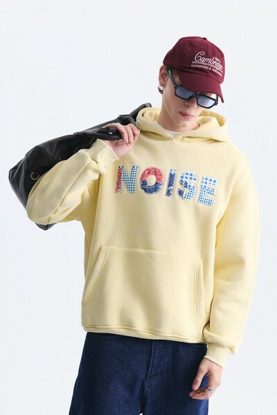 VAMOSCLO Embroidered Oversized Hooded Sweatshirt