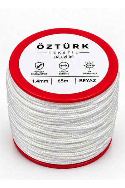 Öztürk Tekstil İp 1.4 mm Venetian Blind and Roller Shade Cord, 65 Meters, Pol...