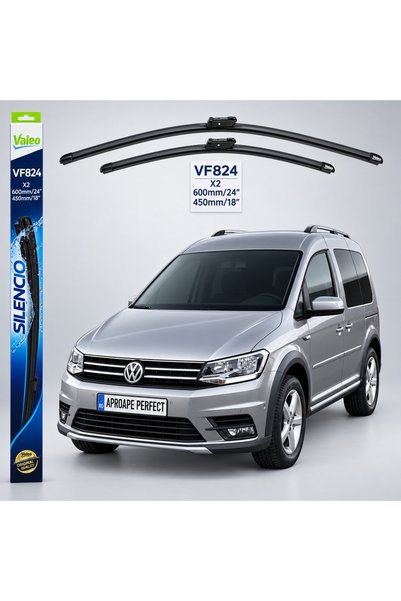 VALEO Wiper Blades VW Caddy Alltrack IV Box Body/MPV (SAA) 2015-2020 | Silenc...