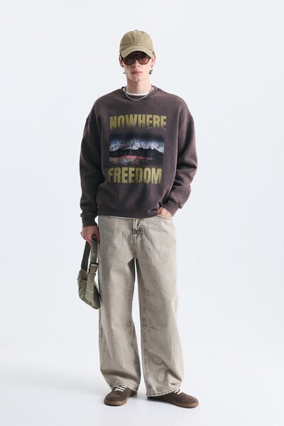 VAMOSCLO Oversize washable bicycle collar sweatshirt