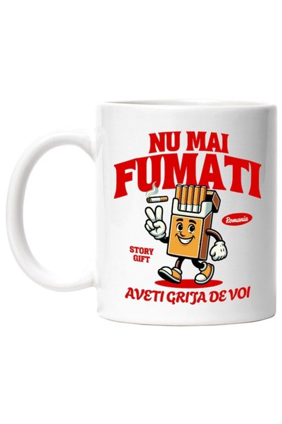 INOVATIX Cana alba personalizata,Pachet De Tigari Vesel Se MNul Pace Motivati...