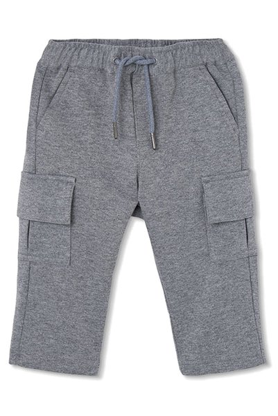 Boboli Woven Pants with Cargo Pockets, Ages 2–6, Gray