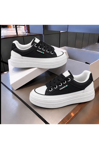 dehaine Γυναικεία sneakers AMOUR STEP, με πλατφόρμα και κορδόνια, μινιμαλιστι...