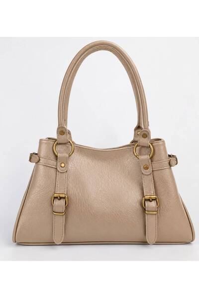 Tecer Bag حقيبة يد وكتف عتيقة بتصميم مميز، مزينة بحزام بسحاب من جلد المينك.